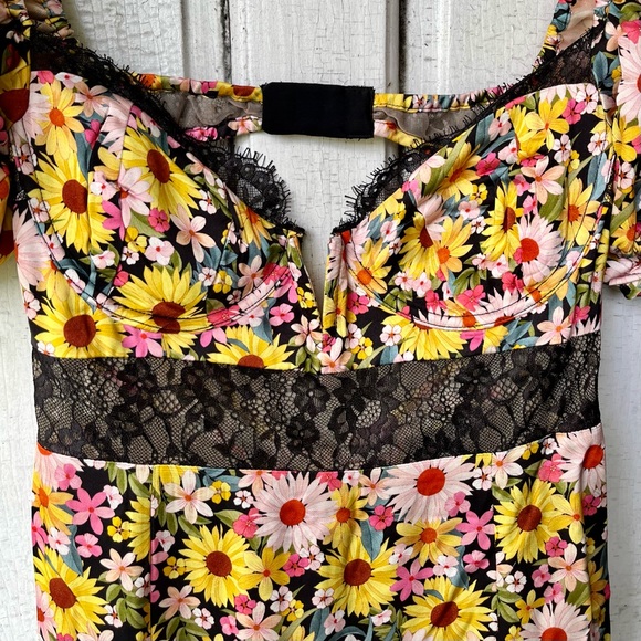 For Love And Lemons Floral Maxi Dress - Yellow and Purple - Picture 6 of 11